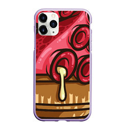 Чехол iPhone 11 Pro матовый Мороженко, цвет: 3D-светло-сиреневый