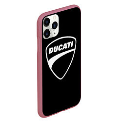 Чехол iPhone 11 Pro матовый Ducati, цвет: 3D-малиновый — фото 2