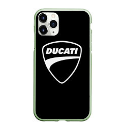 Чехол iPhone 11 Pro матовый Ducati, цвет: 3D-салатовый