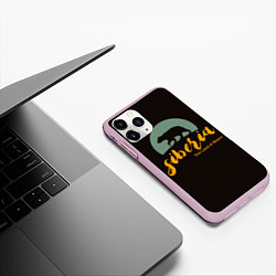 Чехол iPhone 11 Pro матовый Siberia: Land of Bears, цвет: 3D-розовый — фото 2