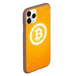 Чехол iPhone 11 Pro матовый Bitcoin Orange, цвет: 3D-коричневый — фото 2