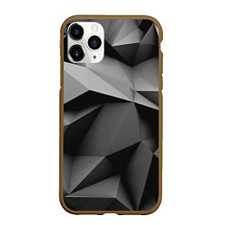 Чехол iPhone 11 Pro матовый Gray abstraction, цвет: 3D-коричневый