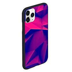 Чехол iPhone 11 Pro матовый Violet polygon, цвет: 3D-черный — фото 2