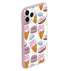 Чехол iPhone 11 Pro матовый Сладкие котики, цвет: 3D-розовый — фото 2