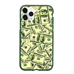 Чехол iPhone 11 Pro матовый Benjamin Franklin, цвет: 3D-темно-зеленый