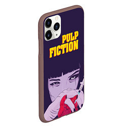 Чехол iPhone 11 Pro матовый Pulp Fiction: Dope Heart, цвет: 3D-коричневый — фото 2