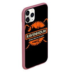 Чехол iPhone 11 Pro матовый Ravenholm, цвет: 3D-малиновый — фото 2