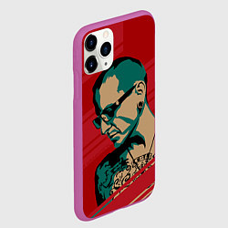 Чехол iPhone 11 Pro матовый Chester Bennington, цвет: 3D-фиолетовый — фото 2