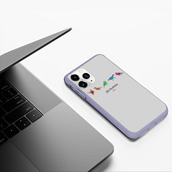 Чехол iPhone 11 Pro матовый Дельфин: Она, цвет: 3D-светло-сиреневый — фото 2
