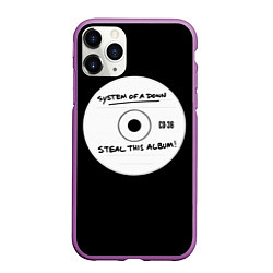 Чехол iPhone 11 Pro матовый SOAD: Steal this album, цвет: 3D-фиолетовый