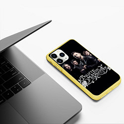 Чехол iPhone 11 Pro матовый Bullet For My Valentine, цвет: 3D-желтый — фото 2