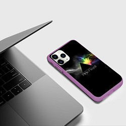 Чехол iPhone 11 Pro матовый Pink Floyd Logo, цвет: 3D-фиолетовый — фото 2