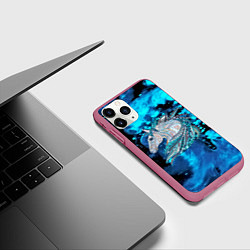 Чехол iPhone 11 Pro матовый Сказочная лошадь, цвет: 3D-малиновый — фото 2