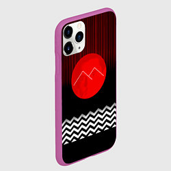 Чехол iPhone 11 Pro матовый Twin Peaks Sun, цвет: 3D-фиолетовый — фото 2