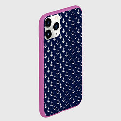 Чехол iPhone 11 Pro матовый Морские якоря, цвет: 3D-фиолетовый — фото 2