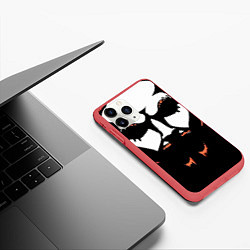 Чехол iPhone 11 Pro матовый Metalocalypse: Dethklok Face, цвет: 3D-красный — фото 2