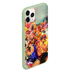 Чехол iPhone 11 Pro матовый Ван-Пис, цвет: 3D-салатовый — фото 2