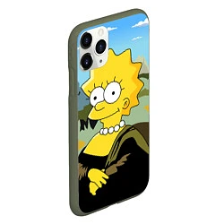 Чехол iPhone 11 Pro матовый Mona Liza, цвет: 3D-темно-зеленый — фото 2