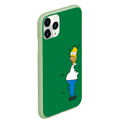 Чехол iPhone 11 Pro матовый Гомер в кустах, цвет: 3D-салатовый — фото 2