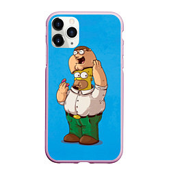 Чехол iPhone 11 Pro матовый Homer Dad, цвет: 3D-розовый