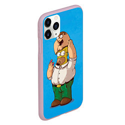 Чехол iPhone 11 Pro матовый Homer Dad, цвет: 3D-розовый — фото 2