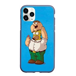Чехол iPhone 11 Pro матовый Homer Dad, цвет: 3D-серый