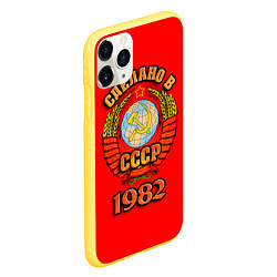 Чехол iPhone 11 Pro матовый Сделано в 1982 СССР, цвет: 3D-желтый — фото 2