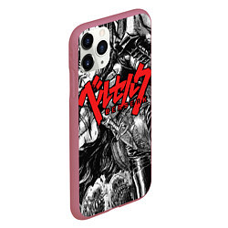 Чехол iPhone 11 Pro матовый Berserk, цвет: 3D-малиновый — фото 2