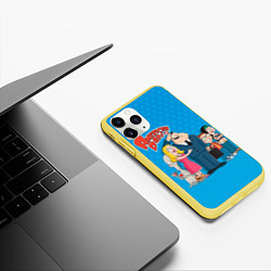 Чехол iPhone 11 Pro матовый American Dad, цвет: 3D-желтый — фото 2