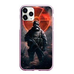 Чехол iPhone 11 Pro матовый STALKER: Red Sun, цвет: 3D-розовый