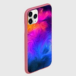 Чехол iPhone 11 Pro матовый Узор цвета, цвет: 3D-малиновый — фото 2
