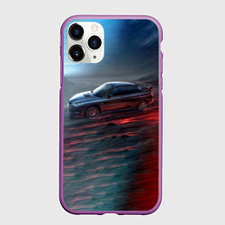 Чехол iPhone 11 Pro матовый Subaru, цвет: 3D-фиолетовый