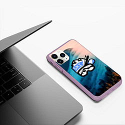 Чехол iPhone 11 Pro матовый SKI, цвет: 3D-сиреневый — фото 2