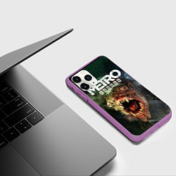 Чехол iPhone 11 Pro матовый Metro Exodus, цвет: 3D-фиолетовый — фото 2