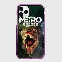 Чехол iPhone 11 Pro матовый Metro Exodus, цвет: 3D-фиолетовый