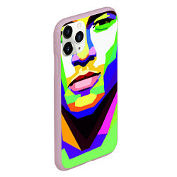 Чехол iPhone 11 Pro матовый Неймар да Силва, цвет: 3D-розовый — фото 2