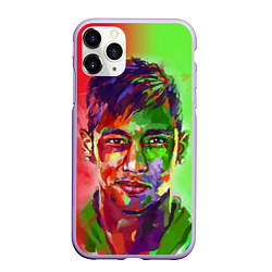 Чехол iPhone 11 Pro матовый Neymar Art, цвет: 3D-светло-сиреневый