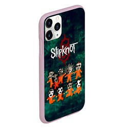 Чехол iPhone 11 Pro матовый Группа Slipknot, цвет: 3D-розовый — фото 2