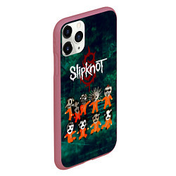 Чехол iPhone 11 Pro матовый Группа Slipknot, цвет: 3D-малиновый — фото 2