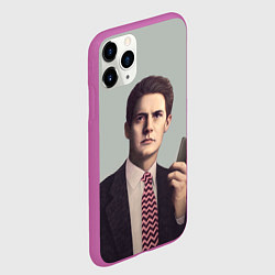 Чехол iPhone 11 Pro матовый Агент Купер, цвет: 3D-фиолетовый — фото 2