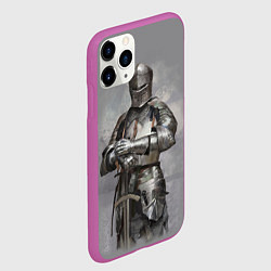 Чехол iPhone 11 Pro матовый Рыцарь, цвет: 3D-фиолетовый — фото 2