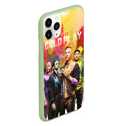 Чехол iPhone 11 Pro матовый Coldplay, цвет: 3D-салатовый — фото 2