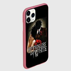 Чехол iPhone 11 Pro матовый Motionless in White: Love, цвет: 3D-малиновый — фото 2