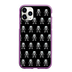 Чехол iPhone 11 Pro матовый Undertale, цвет: 3D-фиолетовый