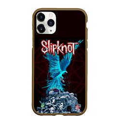 Чехол iPhone 11 Pro матовый Орел группа Slipknot, цвет: 3D-коричневый