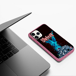 Чехол iPhone 11 Pro матовый Орел группа Slipknot, цвет: 3D-малиновый — фото 2