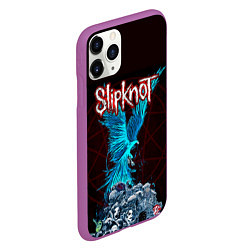 Чехол iPhone 11 Pro матовый Орел группа Slipknot, цвет: 3D-фиолетовый — фото 2