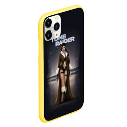 Чехол iPhone 11 Pro матовый TOMB RAIDER, цвет: 3D-желтый — фото 2