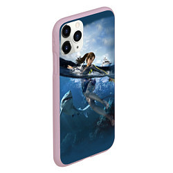 Чехол iPhone 11 Pro матовый TOMB RAIDER, цвет: 3D-розовый — фото 2