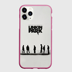 Чехол iPhone 11 Pro матовый Группа Linkin Park, цвет: 3D-малиновый